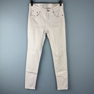 Rag & Bone Skinny Capri‎ White Stretch Denim Jeans Women's Size 27